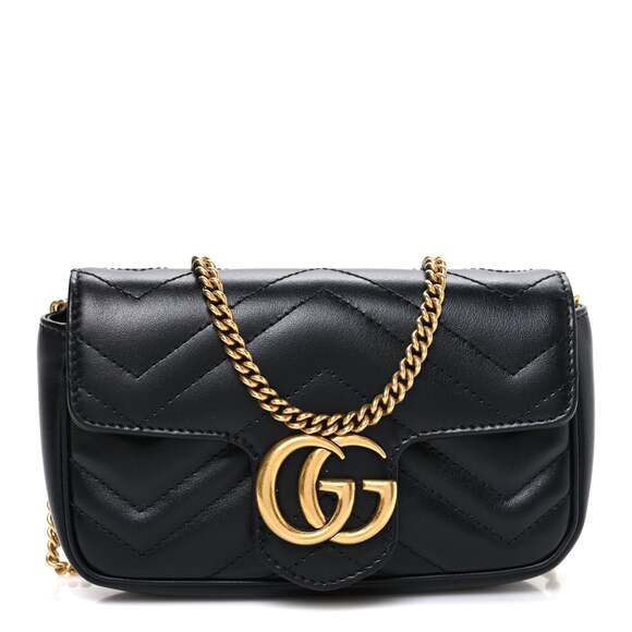 Gucci Tops - Gucci Calfskin Matelasse Super Mini Gg #234482G11B